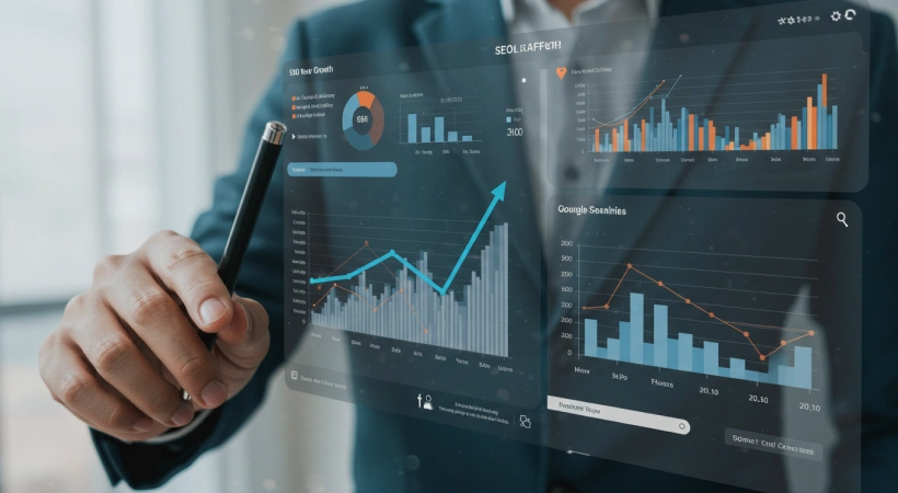 Aumento de tráfego após otimização de site profissional